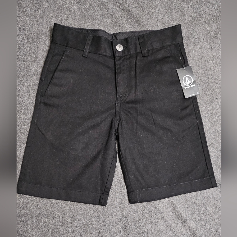 Volcom black shorts, boys size 8, New